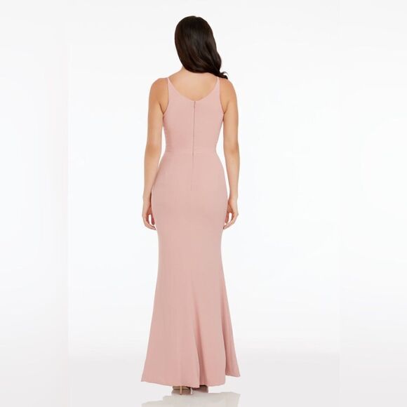 NEW Dress the Population Iris Gown blush  Party Maxi Dress Women's L ($198) - Picture 3 of 14